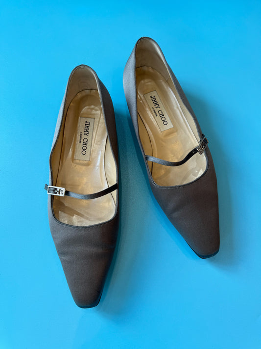 Y2K Jimmy Choo Satin Ballet Flats