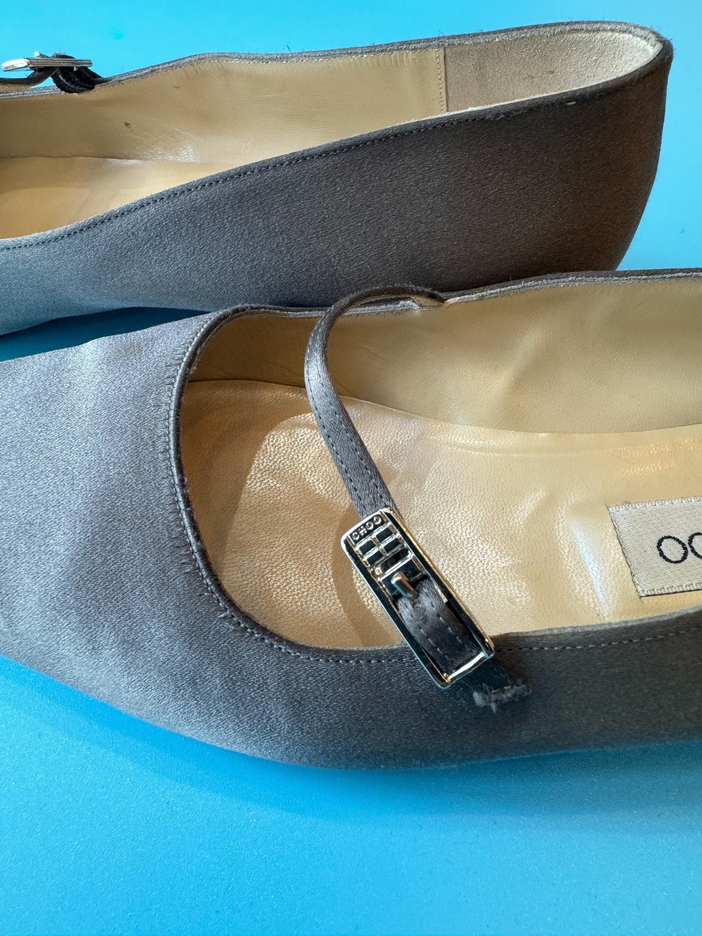 Y2K Jimmy Choo Satin Ballet Flats