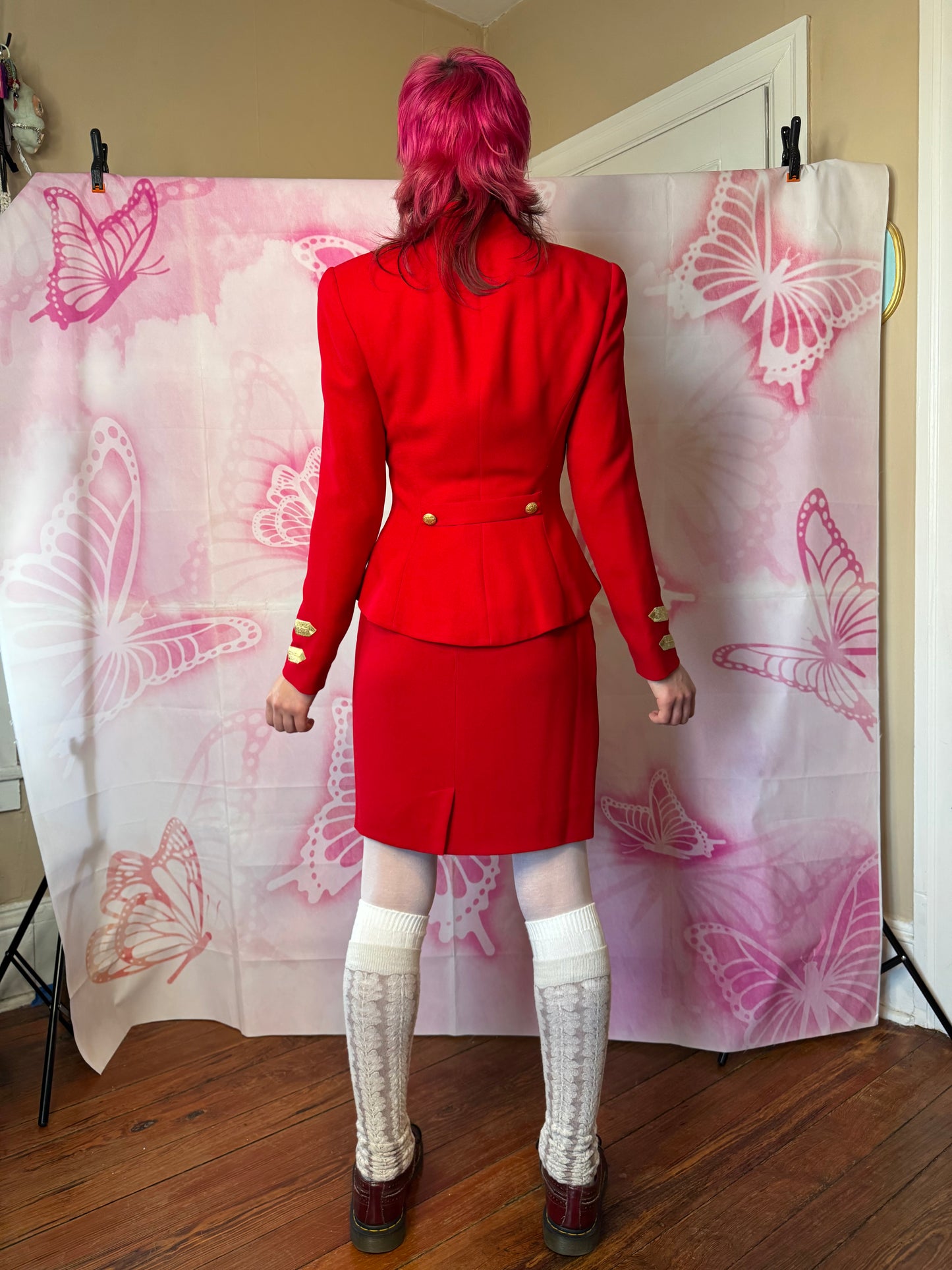 90s Sculptural Two Piece Suit Set