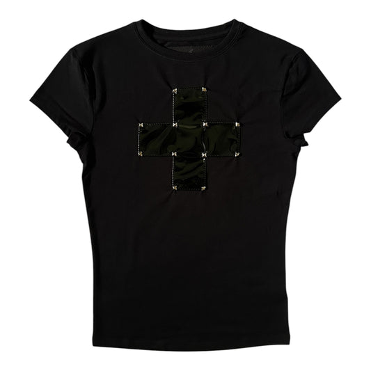 εϊз COMING SOON εϊз Cleo Violet PVC Malpractice Baby Tee