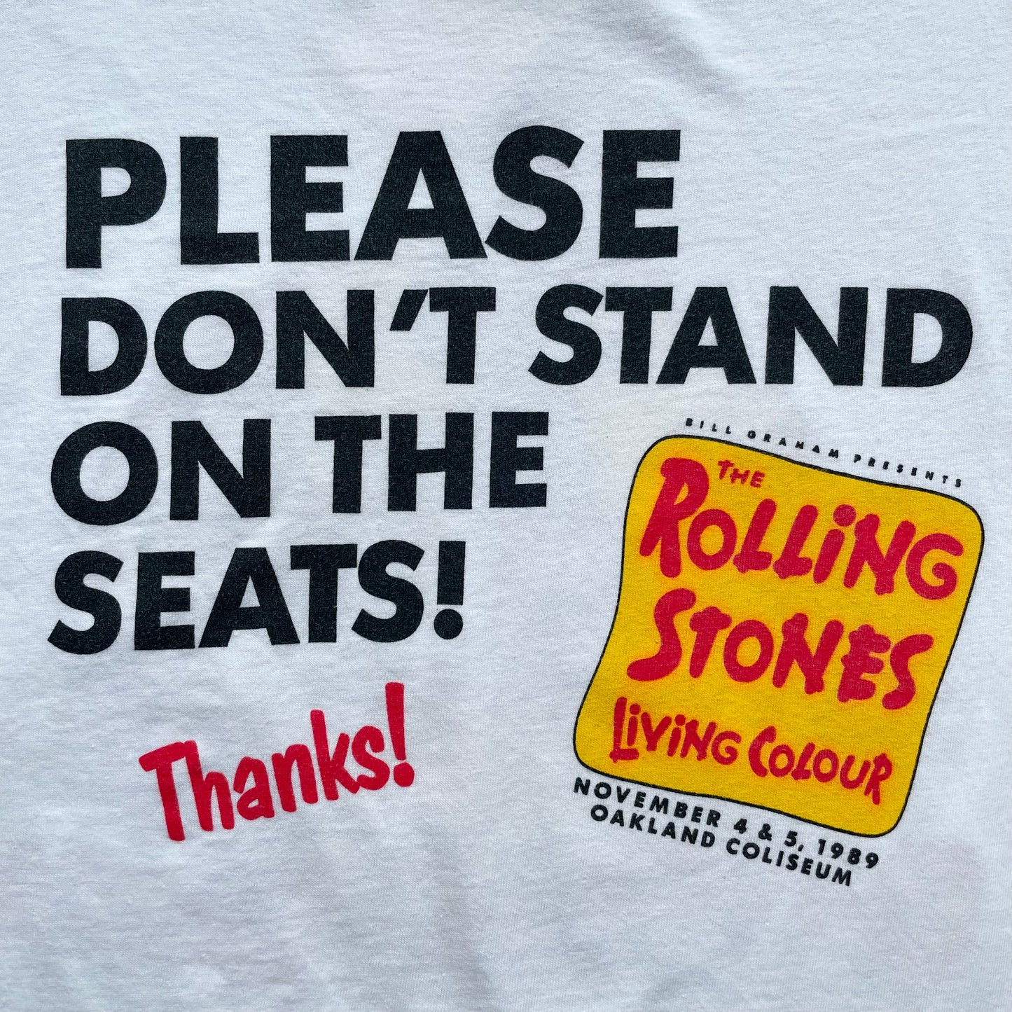 1989 Bill Graham Presents Rolling Stones “Day On The Green” T-Shirt