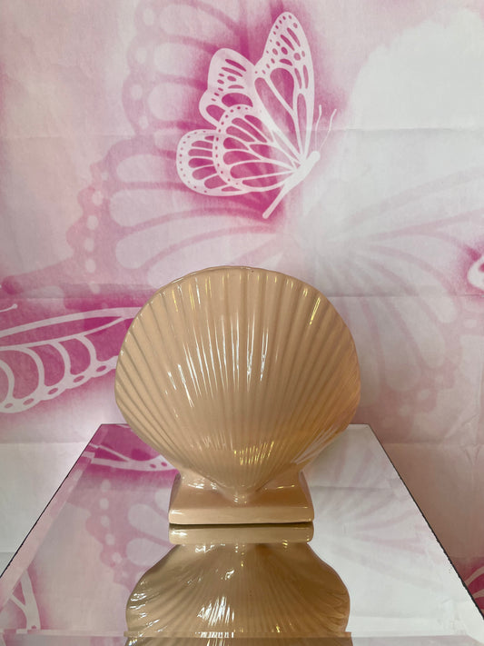 80s Post Modern Porcelain Sea Shell Vase