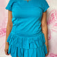 80s Cotton Blend Polka Dot Mini