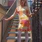 εϊз COMING SOON εϊз 1960s Emilio Pucci Pink-Orange-Yellow Zig Zag Silk Jersey Shift Dress