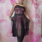Y2K Betsey Johnson Goth Lace Midi Dress