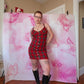 1991 Betsey Johnson Luxe Plaid Bodycon Dress
