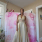 Y2K Lace Bodice Gold Flouncy Gown