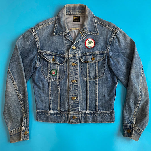 90s Patchwork/ Embroidered Denim Jacket