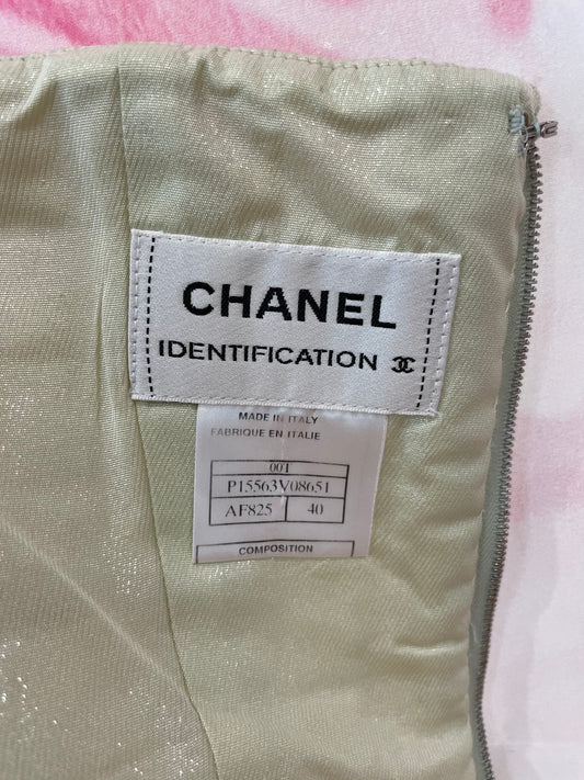 2000 Chanel Metallic Quilted Bustier