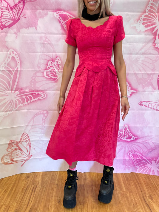 80s Tapestry Print Dress