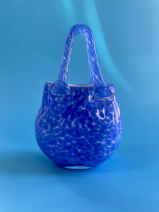 Crystal Glass Handbag Vase