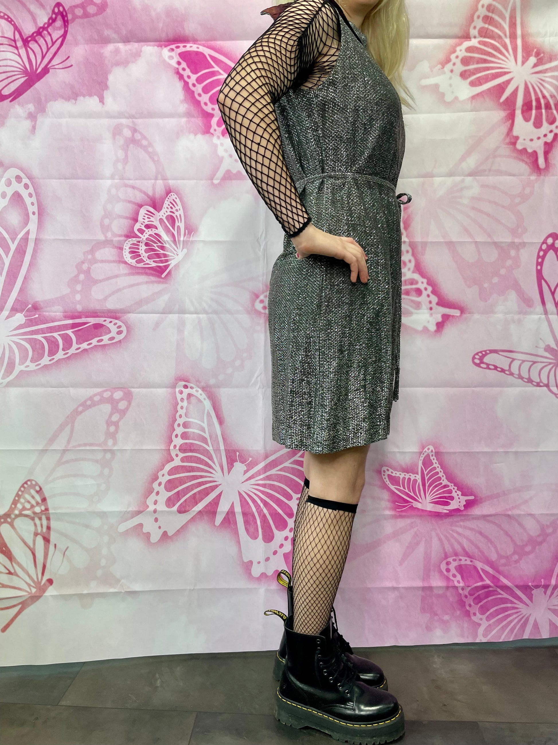 60s 70s Metallic Shimmer Shift Dress dittovintage